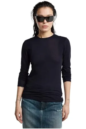 G-Star Damen Ribbed Shoulder Panels Slim Top, , XS