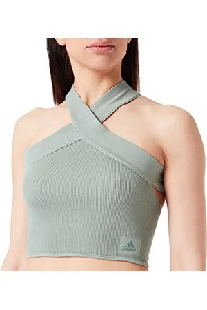 adidas Damen Halter Bralette Unterwäsche, , L