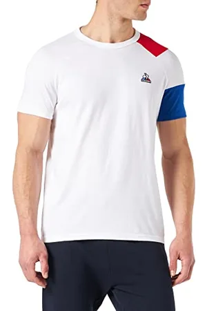 Le Coq Sportif Unisex Bat Tee Ss No 1 M T-Shirt, N.o.w/B.Electro/Electro Red, M