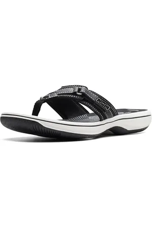 Clarks Damen Breeze Sea Flipflop, Schwarz Synthetik, 36.5 EU