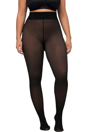 Ulla Popken Damen Strumpfhose, 50DEN, Warm&Transparent Groß-Übergröße, , 52-54