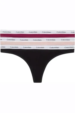 Calvin Klein Damen 3er Pack Strings Modern Logo Tangas
