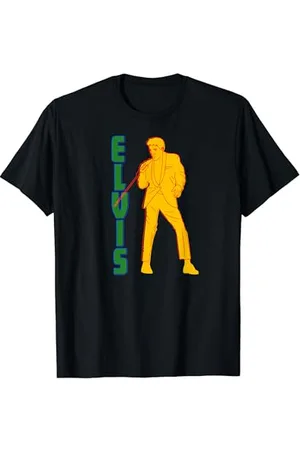 Elvis Presley Offizielle gelbe Silhouette T-Shirt