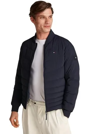 Tommy Hilfiger Herren Bomberjacke Mix Quilt Wattiert, Blau (Desert Sky), M