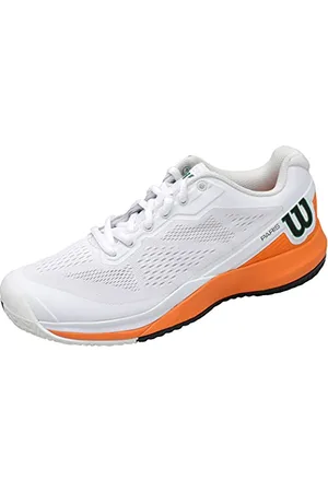 Wilson Damen Tennisschuhe, RUSH PRO 3.5 PARIS W, Weiß/Orange/Schwarz, 36 2/3, Für alle Bodenbeläge, Alle Spielertypen, WRS327730E040