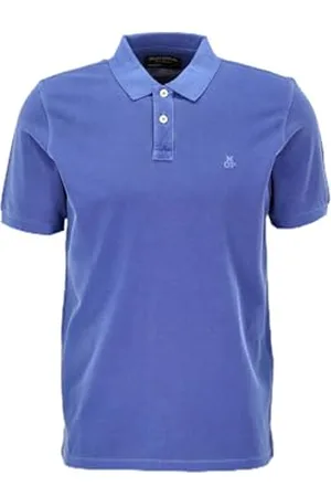 Marc O’ Polo Marc OߴPolo Herren Kurzarm-Poloshirt aus Bio-Baumwolle Regular Fit, Blau (Venom Blue), XL