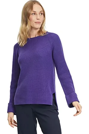 Betty Barclay Damen Grobstrick-Pullover mit Seitenschlitzen ,44