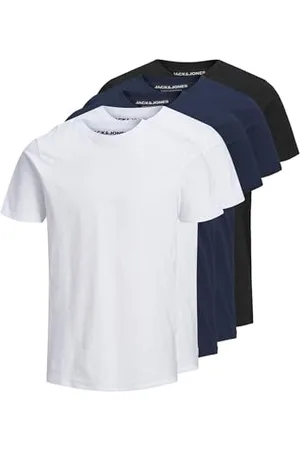 JACK & JONES Herren JJEORGANIC Basic Tee SS O-Neck 5PK MP T-Shirt, , M