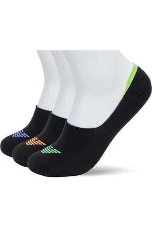 Emporio Armani Herren All Over Logo 3-Pack Footie Socks, , One Size (3er Pack)