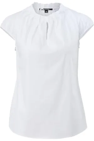 Comma, Damen Short-sleeved Blouse Bluse, , 44 Große Größen EU