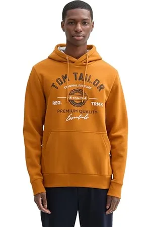 TOM TAILOR Herren Hoodie Sweatshirt mit Logo-Print, , M