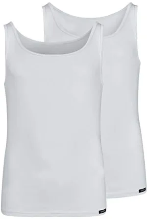Skiny Mädchen Girls Tank Top 2er Pack Unterwäsche, white, 164