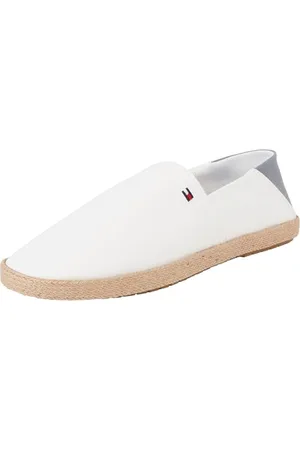 Tommy Hilfiger Herren Espadrilles Core Textile mit Logo, Weiß (Ecru), 44