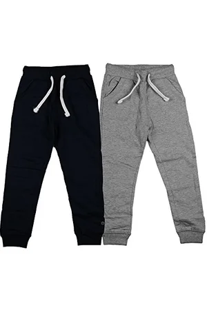 Minymo Baby Jungen 2er Pack Sweat Pants/Freizeithose fürJungen Jogginghose, Mehrfarbig (Dark Navy/Grau 778), 80 EU