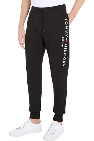 Tommy Hilfiger Herren Jogginghose Tommy Logo Sweatpants Baumwolle, Schwarz (Black), M