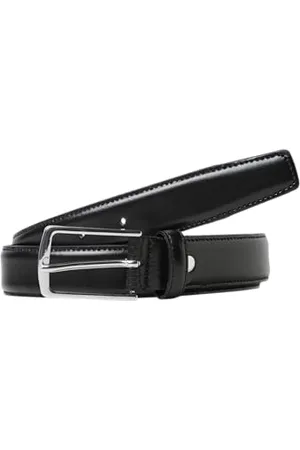 JACK & JONES Herren Legerer Echtleder Gürtel | Klassischer Leather Belt | mit Löcher JACCHRISTOPHER, Farben: , Größe Gürtel:95