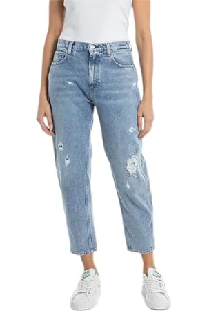 Replay Damen Jeans Keida Baloon-Fit Original, (Blau), 33W