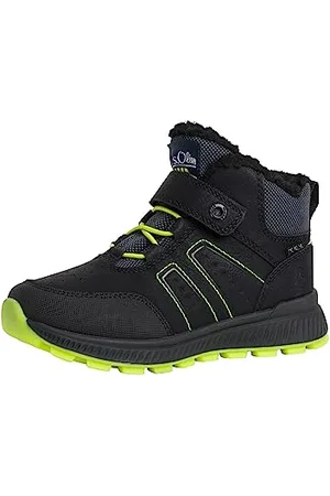 QS by s.Oliver Jungs Sneaker hoch mit Klettverschluss Gefüttert (Black), 32