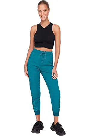 Trendyol Damen Herren Sportswear Hoher Bund Jogger Jogginghose Sweatpants High Waist Knit Jogger Sweatpants, , XL