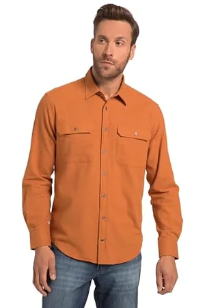 JP 1880 Herren Flanell, Langarm, Kentkragen, Modern Fit Hemden, , XXXXXXL