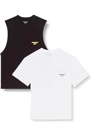 JACK & JONES Herren Jorbora Oversize Sl Mix 2pk Mp T-Shirt Und Tank Top Set, ,L