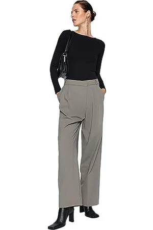 Trendyol Damen Gerade Lange Ärmel Schlank Die Bluse