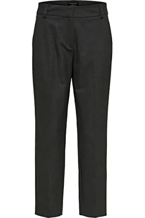 SELECTED Damen SLFRIA MW Cropped Pant DGM NOOS Hose, , 36