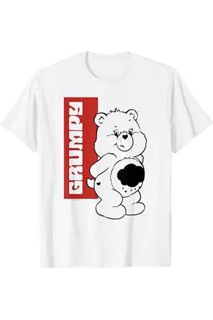Care Bears Grumpy Bear Retro Red Highlight Logo T-Shirt