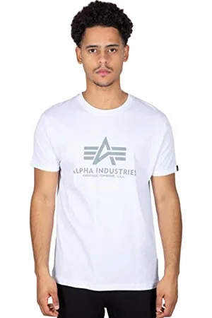 Alpha Industries Herren Basic T-Shirt, Blickdicht, Jet Stream White, XXL