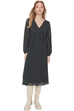 Trendyol Woman Mini Bodycon Crew Neck Woven Dress Kleid, , 42