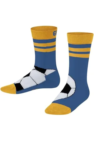 Falke Unisex Kinder Socken Active Soccer K So Baumwolle Funktionsmaterial dünn atmungsaktiv gemustert 1 Paar, , 23-26