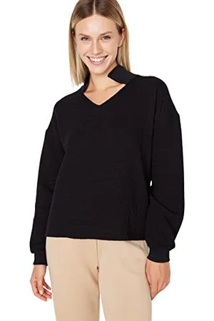 Trendyol Damen Twoaw23sw00364/Siyah Sweatshirt, , L EU