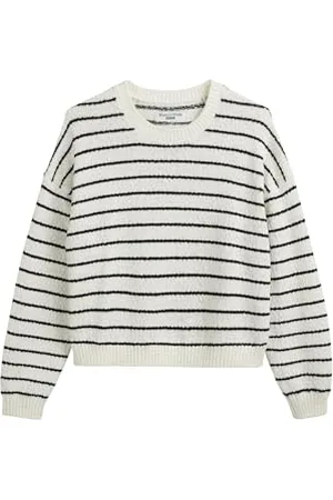 Marc O’ Polo Marc OߴPolo Denim Damen Pullover mit Rundhalsausschnitt gestreift, Mehrfarbig , S