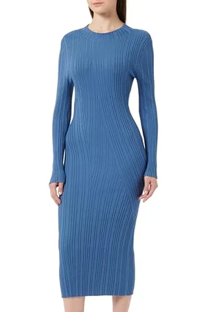 QS by s.Oliver Geripptes Midikleid aus Viskosemix 44