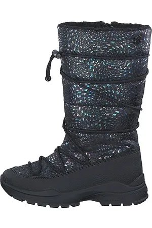 QS by s.Oliver Mädchen Winterstiefel ohne Absatz Gefüttert mit Reißverschluss Schwarz ( .), 32