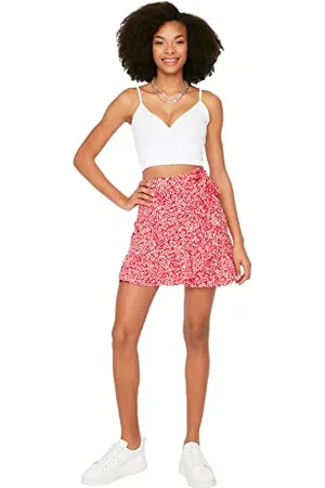 Trendyol Damen Schwungrad Gestrickter Rock. Skirt, , S