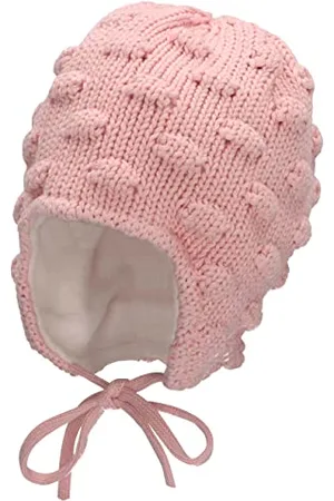 Sterntaler Baby Mädchen Strickmütze Baby GOTS Strickmütze Mütze - Baby Strickmütze, Mütze Baby - aus Baumwolle mit Bindeband - , 49