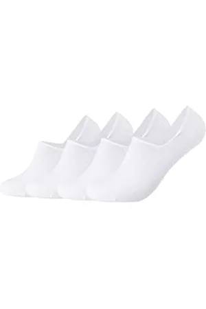 Camano Unisex Füßlinge für Damen und Herren No Show Socken angenehm Tragekomfort optimaler Halt 4er Pack 39/42 white