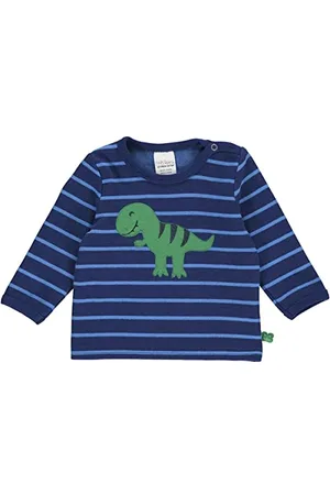 Green Cotton Baby - Jungen Dinosaur Applique L/S Baby T Shirt, , 80 EU