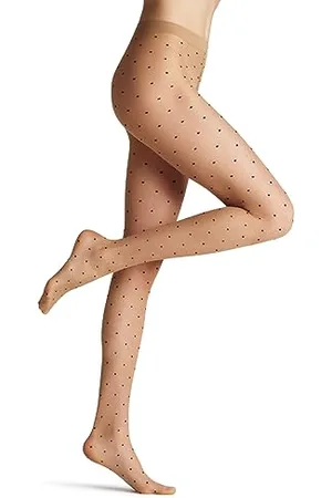 Falke Damen Strumpfhose Dot Bicolor 15 DEN W Ti transparent gemustert 1 Stück, , S