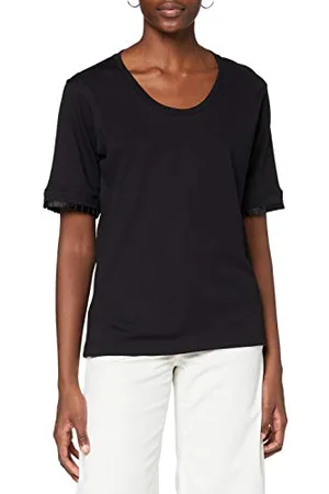 7 for all Mankind Womens Crew Neck Tee Shirt, Black, M