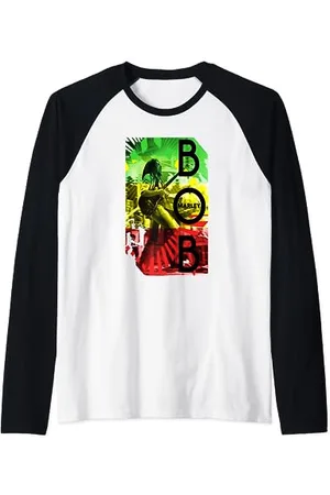 Bob Marley Konzert Rasta Stripe Raglan