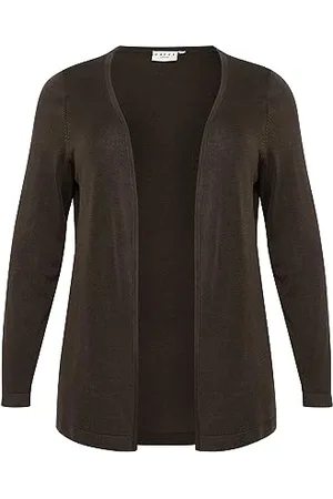 Kaffe Strickjacke KCfarsia Strickjacke Große Größen Damen Langarm V-Ausschnitt Cardigan L