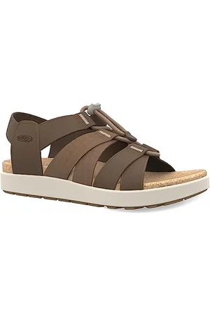 Keen Damen Elle Mixed Strap Slingback Sandalen, Toasted Coconut/Birch, 42 EU
