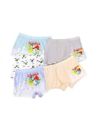 CM-Kid Boxershorts Jungen Unterhosen Kinder Unterwäsche 5er Pack Baumwolle 6-7 Jahre Bunt Dinosaurier Gr.122-128