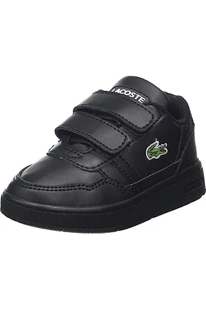 Lacoste Unisex - Baby Low-Top Sneaker T-Clip 222 1 Sui, Kleinkinder Halbschuhe,Wechselfußbett,Baby,Babies,Kinderschuhe,SCHWARZ (02H),21 EU / 5 UK