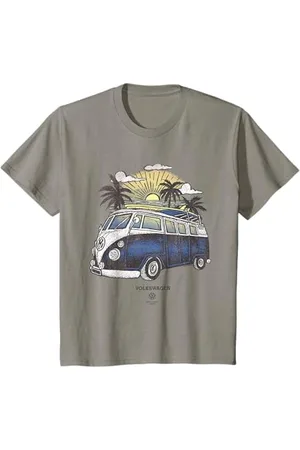 Volkswagen Kinder Typ 2 T1 Campervan Beach Sketch Kids T-Shirt