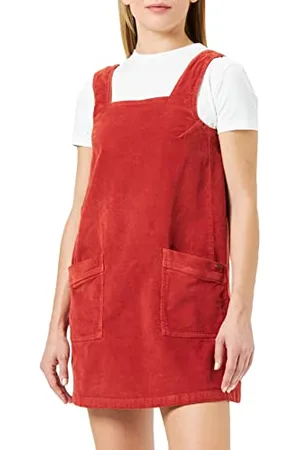 Pepe Jeans Damen Siren Cord Dress, Red (Brick), L