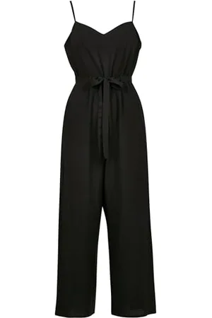 Urban classics Damen Jumpsuit Ladies Spaghetti, (Black 00007) X-Small (Herstellergröße: XS)