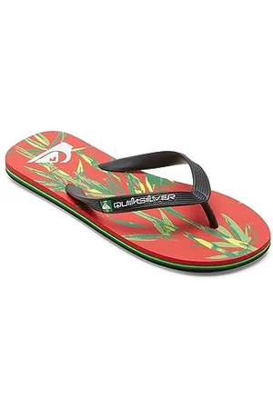 Quiksilver Herren Molokai Art Sandale, Black/Red/Black, 39 EU